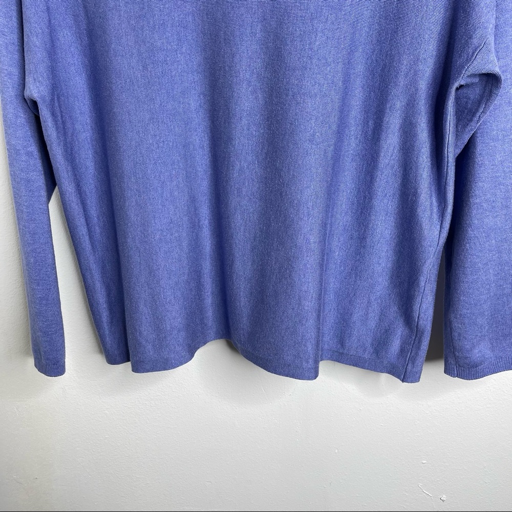 Eileen Fisher Periwinkle Lightweight Cozy Tencel Boxy Sweater Size L Petite - Picture 7 of 14